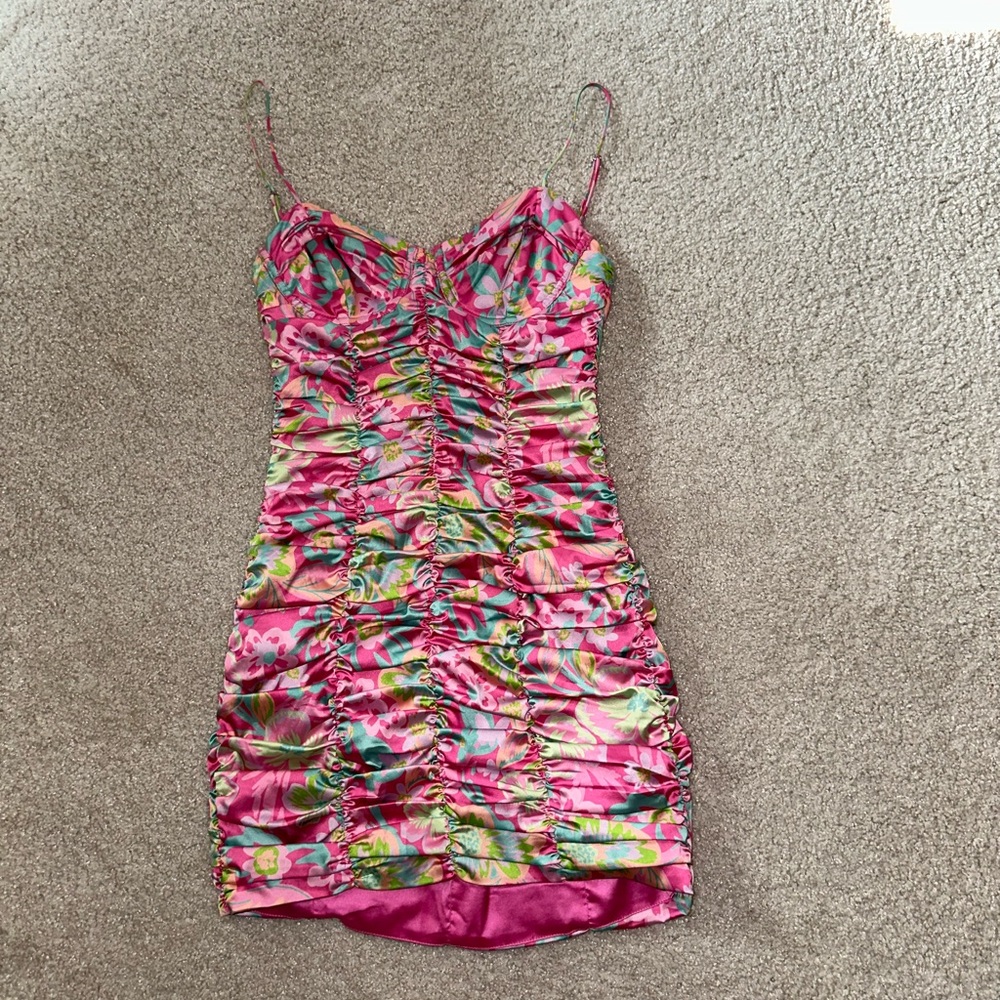 For Love and Lemons Pink Floral Dress